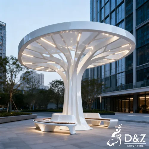 Futuristic Metal Tree Pavilion Light Shade for Smart City DZN638-7