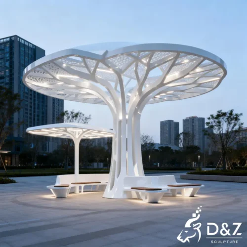 Futuristic Metal Tree Pavilion Light Shade for Smart City DZN638-2