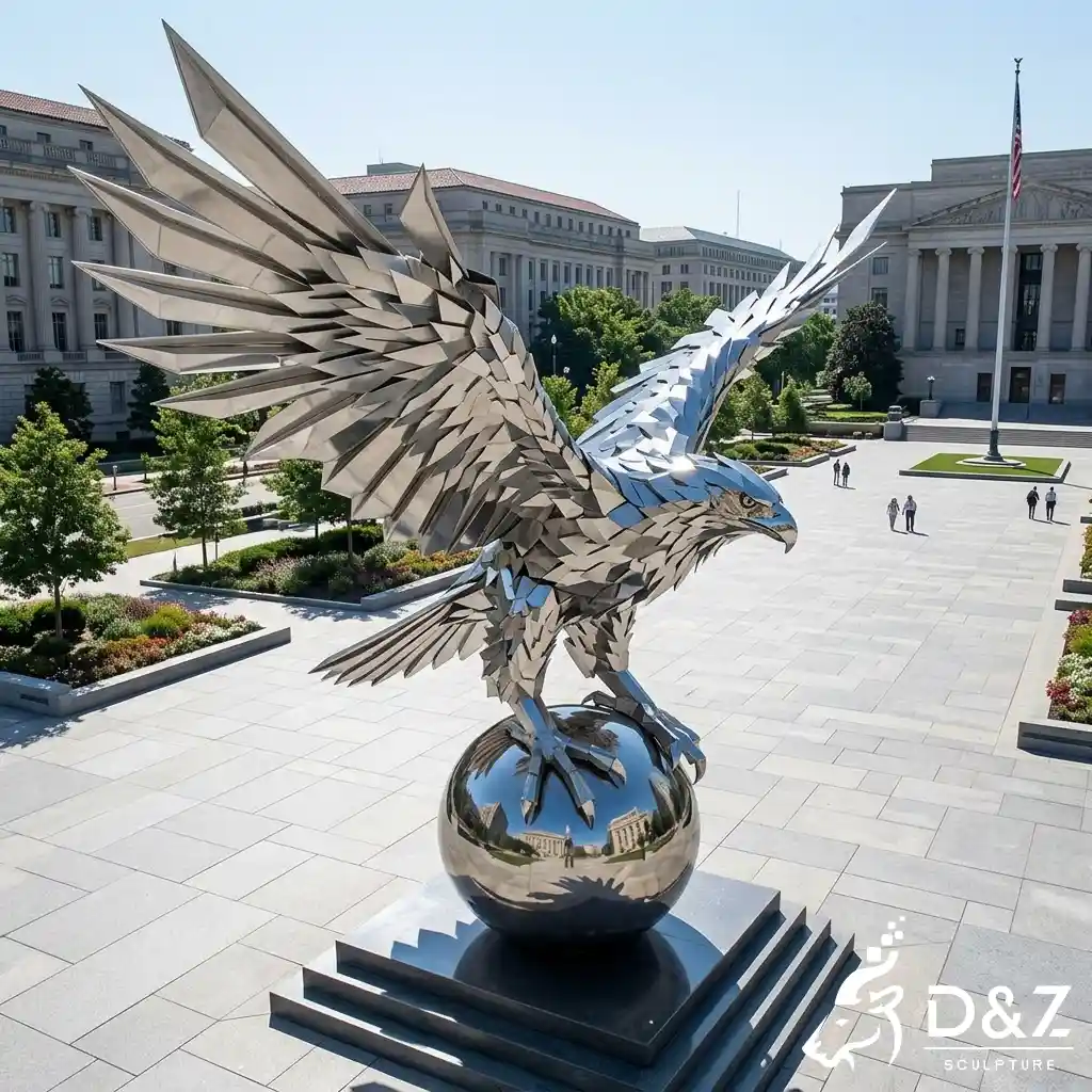 Abstract Eagle Sculpture Outdoor Metal Bronze Public Art DZN678-1 Abstract Eagle Sculpture Outdoor Metal Bronze Public Art DZN678-1