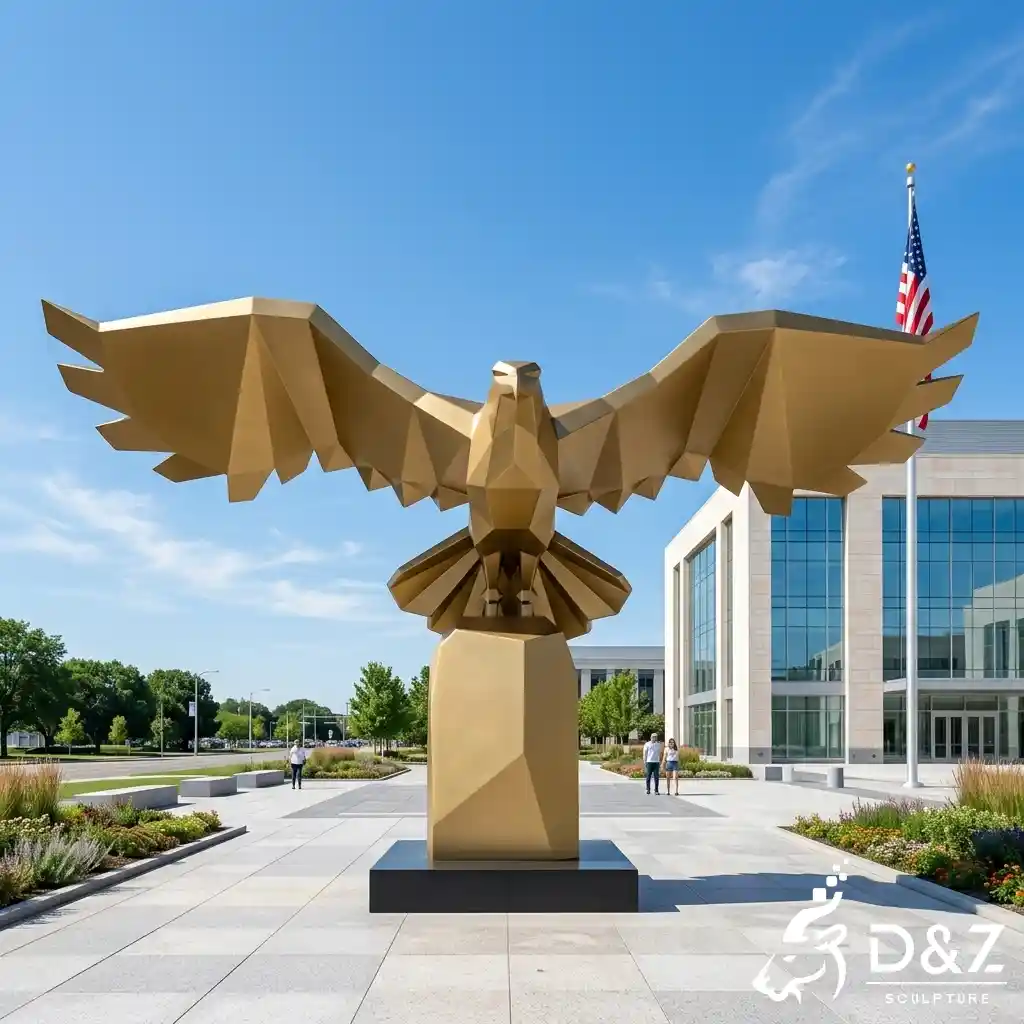 Abstract Eagle Sculpture Outdoor Metal Bronze Public Art DZN678-2 Abstract Eagle Sculpture Outdoor Metal Bronze Public Art DZN678-2