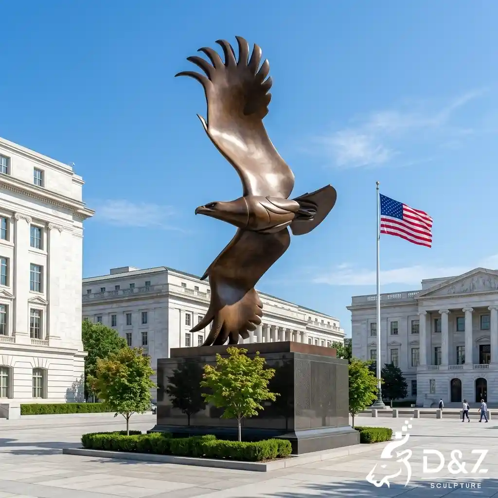Abstract Eagle Sculpture Outdoor Metal Bronze Public Art DZN678-3 Abstract Eagle Sculpture Outdoor Metal Bronze Public Art DZN678-3