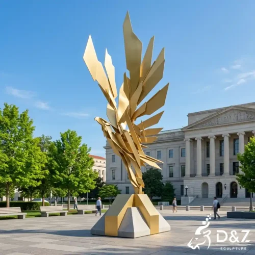 Abstract Eagle Sculpture Outdoor Metal Bronze Public Art DZN678-5
