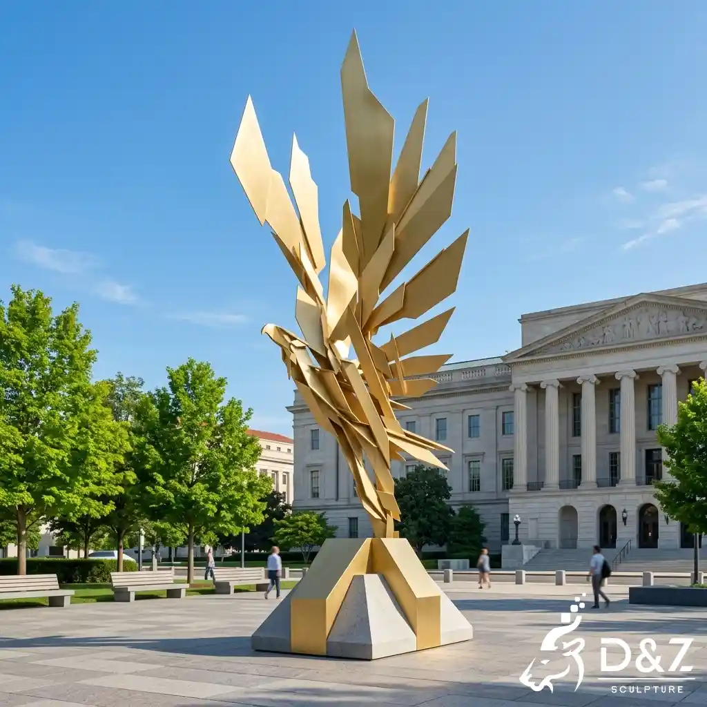 Abstract Eagle Sculpture Outdoor Metal Bronze Public Art DZN678-5 Abstract Eagle Sculpture Outdoor Metal Bronze Public Art DZN678-5