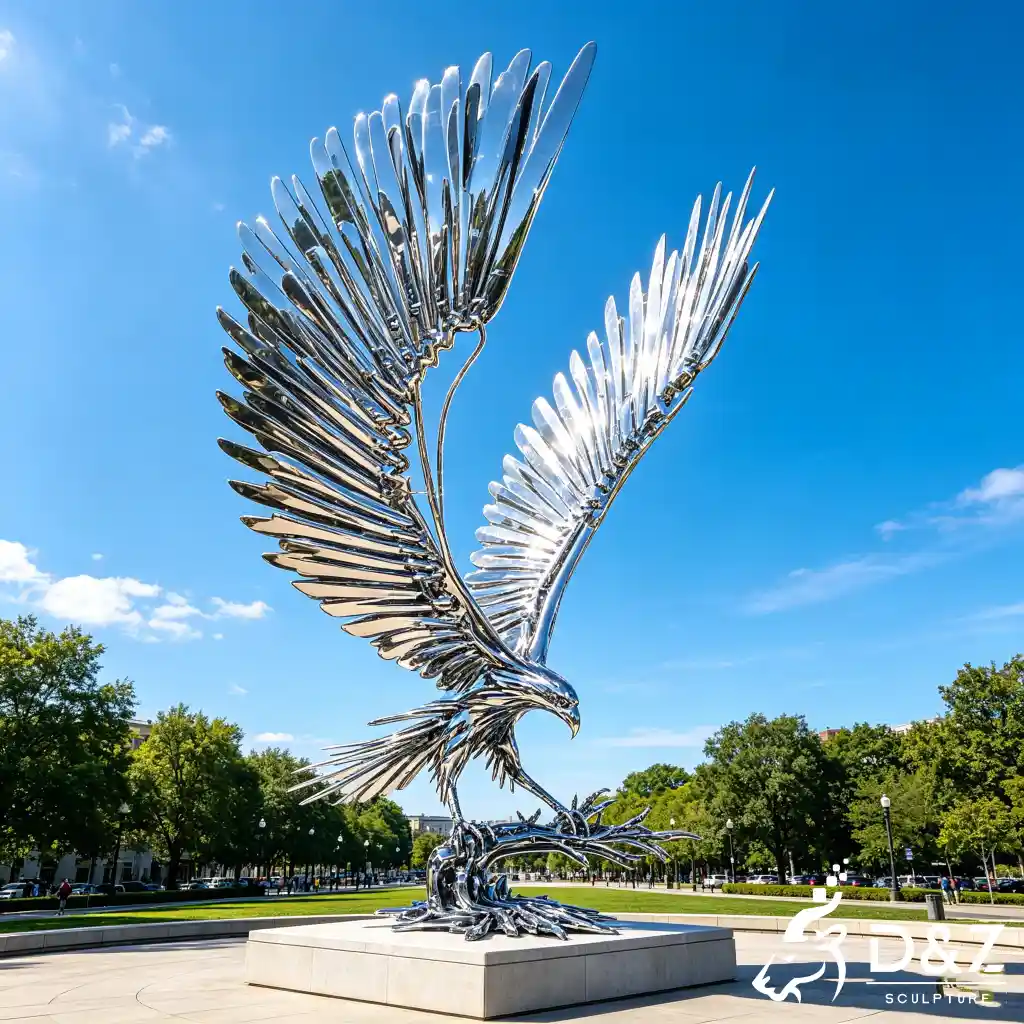 Abstract Eagle Sculpture Outdoor Metal Bronze Public Art DZN678-8 Abstract Eagle Sculpture Outdoor Metal Bronze Public Art DZN678-8