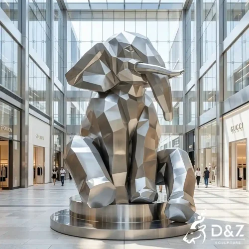 Abstract Elephant Sculpture Metal Corten Steel Garden Art DZN679-1
