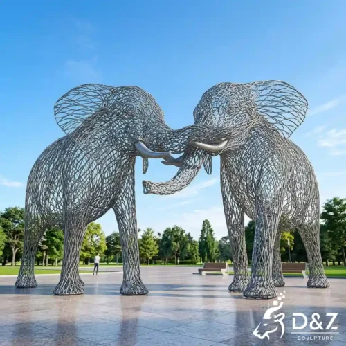 Abstract Elephant Sculpture Metal Corten Steel Garden Art DZN679-12 Abstract Elephant Sculpture Metal Corten Steel Garden Art DZN679-12