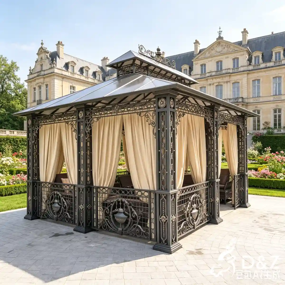 Guidance for 19 Large Metal Frame Gazebo of Different Types-14