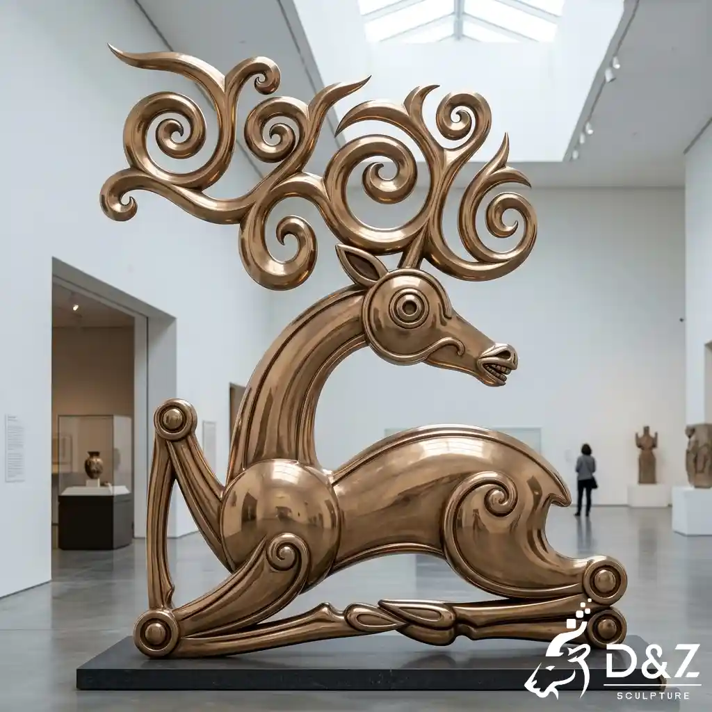 Large Abstract Deer Sculpture Outdoor Metal Animal Art DZN672-1 Large Abstract Deer Sculpture Outdoor Metal Animal Art DZN672-1