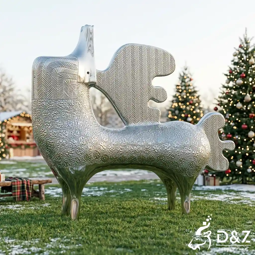Large Abstract Deer Sculpture Outdoor Metal Animal Art DZN672-3 Large Abstract Deer Sculpture Outdoor Metal Animal Art DZN672-3