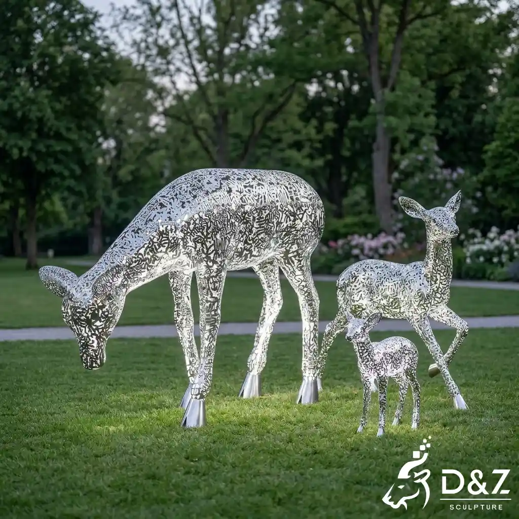 Large Abstract Deer Sculpture Outdoor Metal Animal Art DZN672-5 Large Abstract Deer Sculpture Outdoor Metal Animal Art DZN672-5