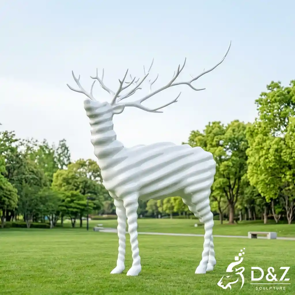 Large Abstract Deer Sculpture Outdoor Metal Animal Art DZN672-7 Large Abstract Deer Sculpture Outdoor Metal Animal Art DZN672-7