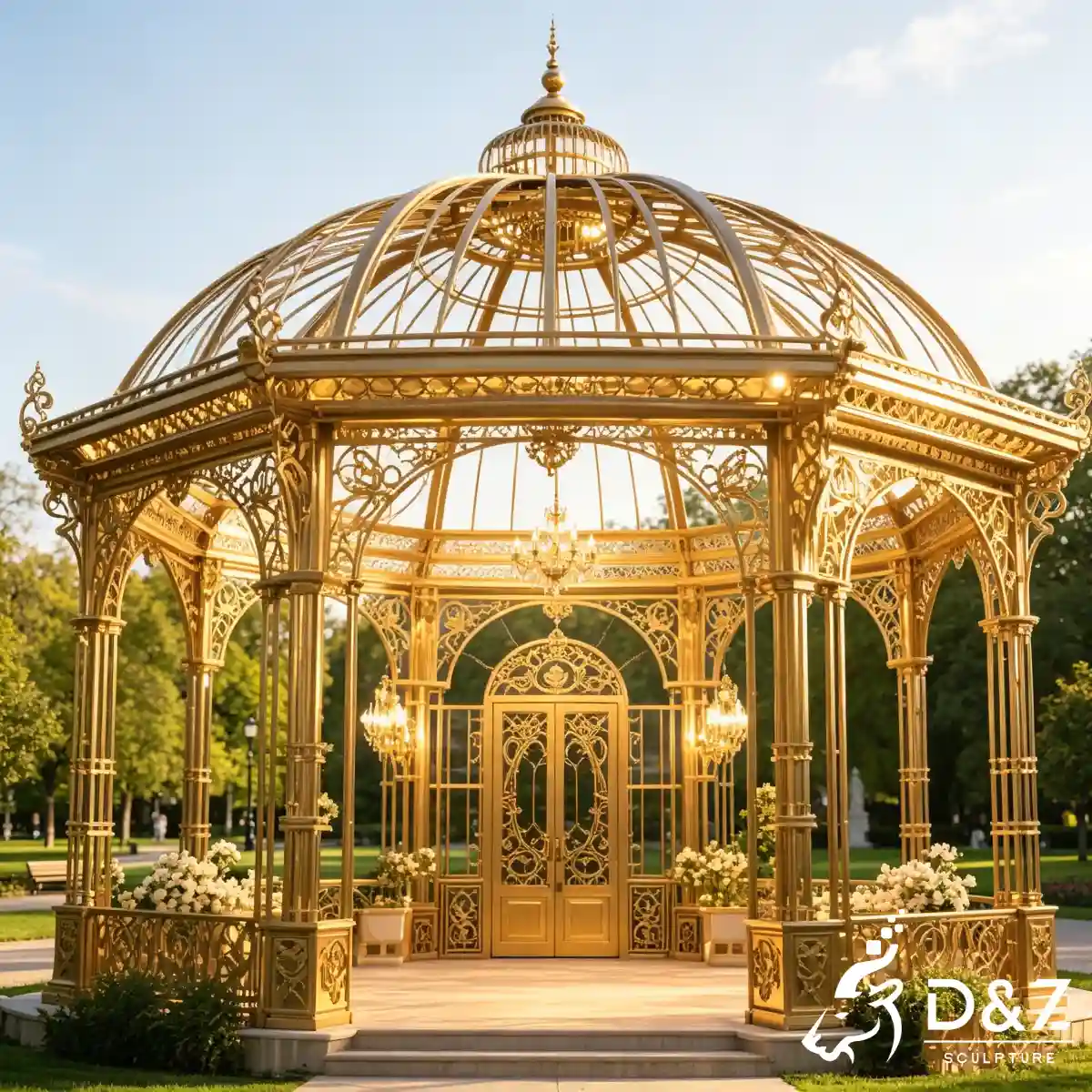 Guidance for 19 Large Metal Frame Gazebo of Different Types-3