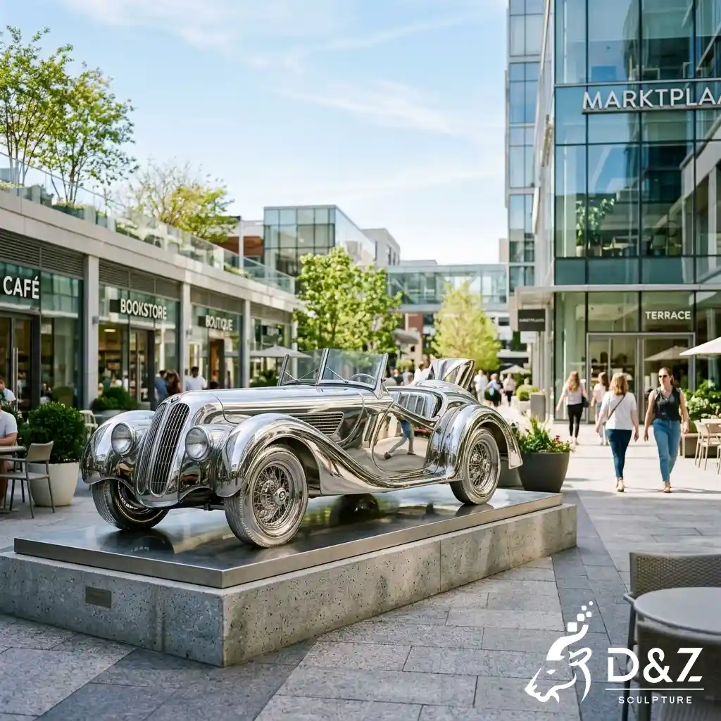 Mirror Metal Vintage Car Sculpture Art Classic Automotive Art DZN666-1 Mirror Metal Vintage Car Sculpture Art Classic Automotive Art DZN666-1