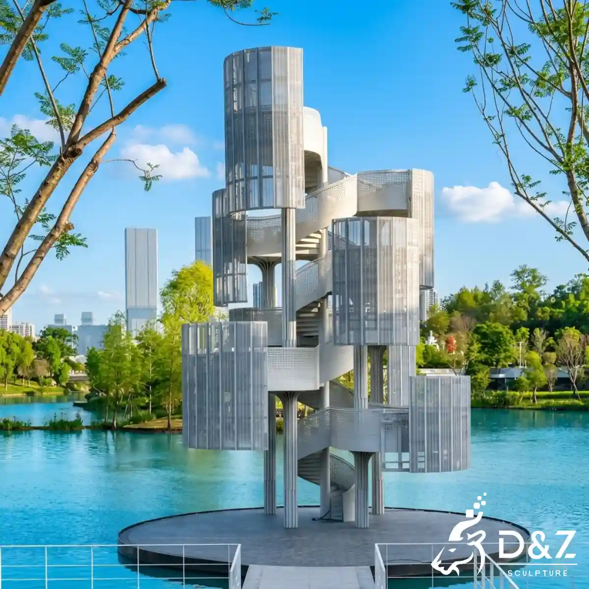 16 Iconic Outdoor Metal Modern Style Gazebo Designs of D&Z-6