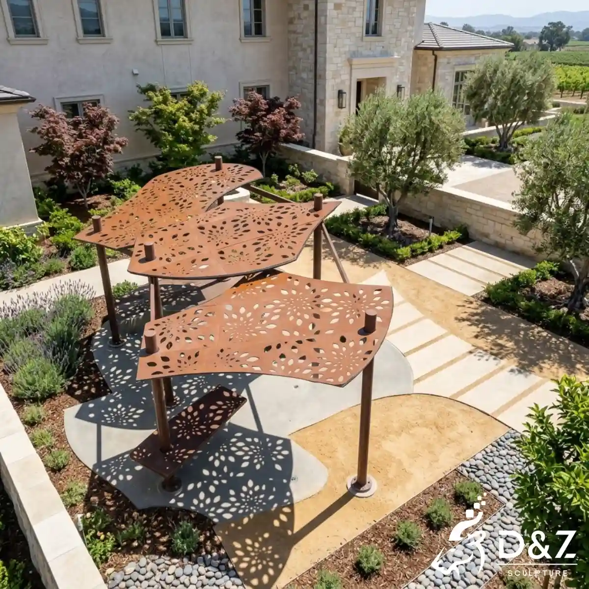 16 Iconic Outdoor Metal Modern Style Gazebo Designs of D&Z-7