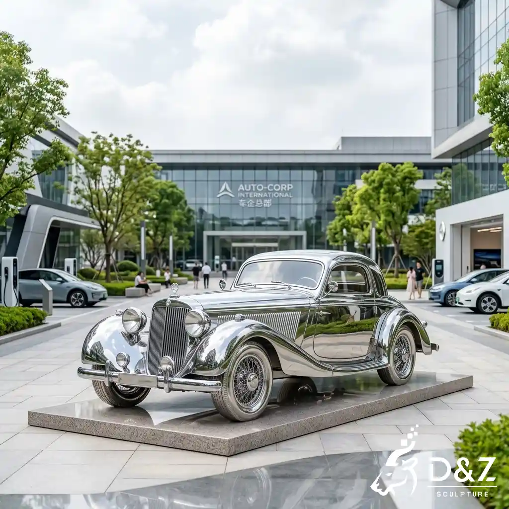 Mirror Metal Vintage Car Sculpture Art Classic Automotive Art DZN666-5 Mirror Metal Vintage Car Sculpture Art Classic Automotive Art DZN666-5