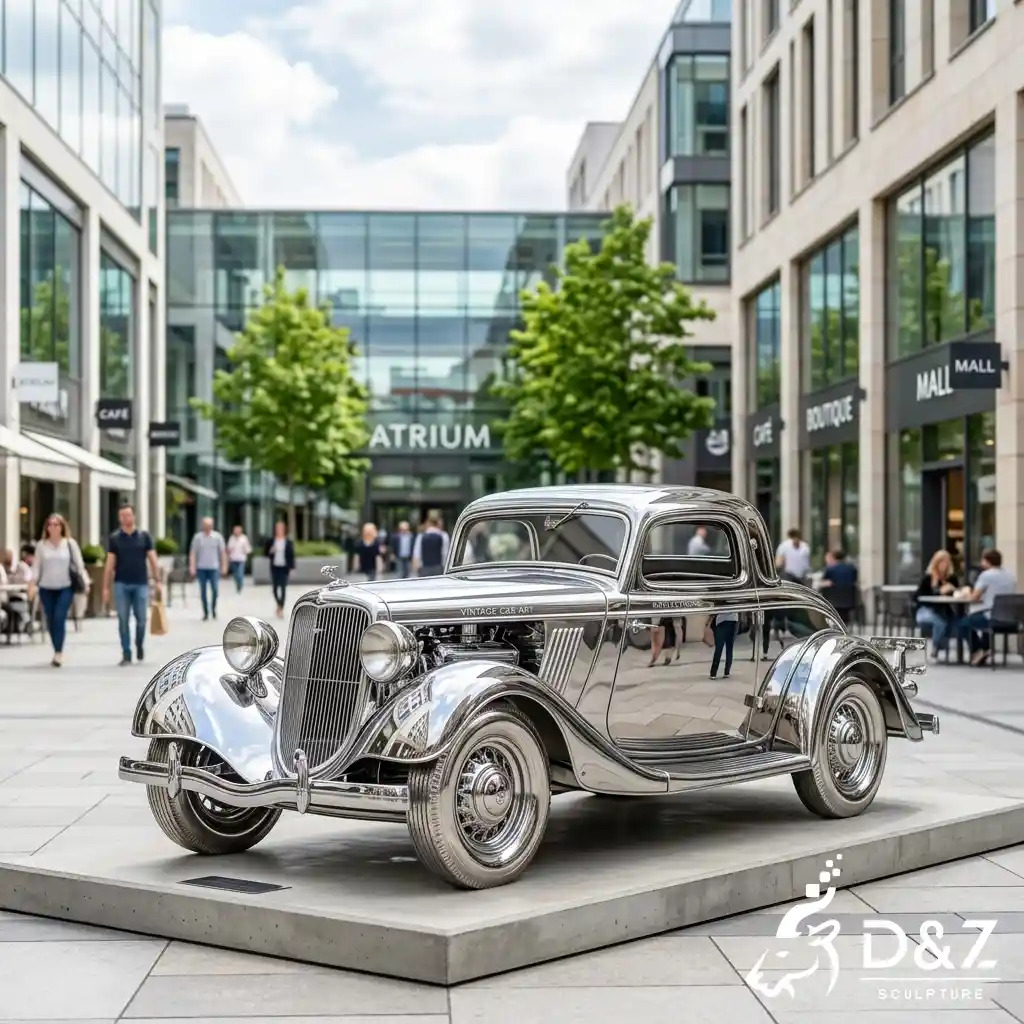 Mirror Metal Vintage Car Sculpture Art Classic Automotive Art DZN666-4 Mirror Metal Vintage Car Sculpture Art Classic Automotive Art DZN666-4