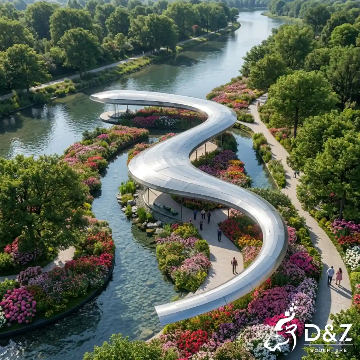 16 Iconic Outdoor Metal Modern Style Gazebo Designs of D&Z-9