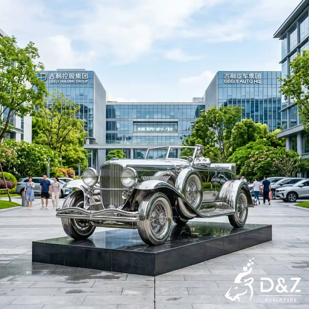 Mirror Metal Vintage Car Sculpture Art Classic Automotive Art DZN666-6 Mirror Metal Vintage Car Sculpture Art Classic Automotive Art DZN666-6