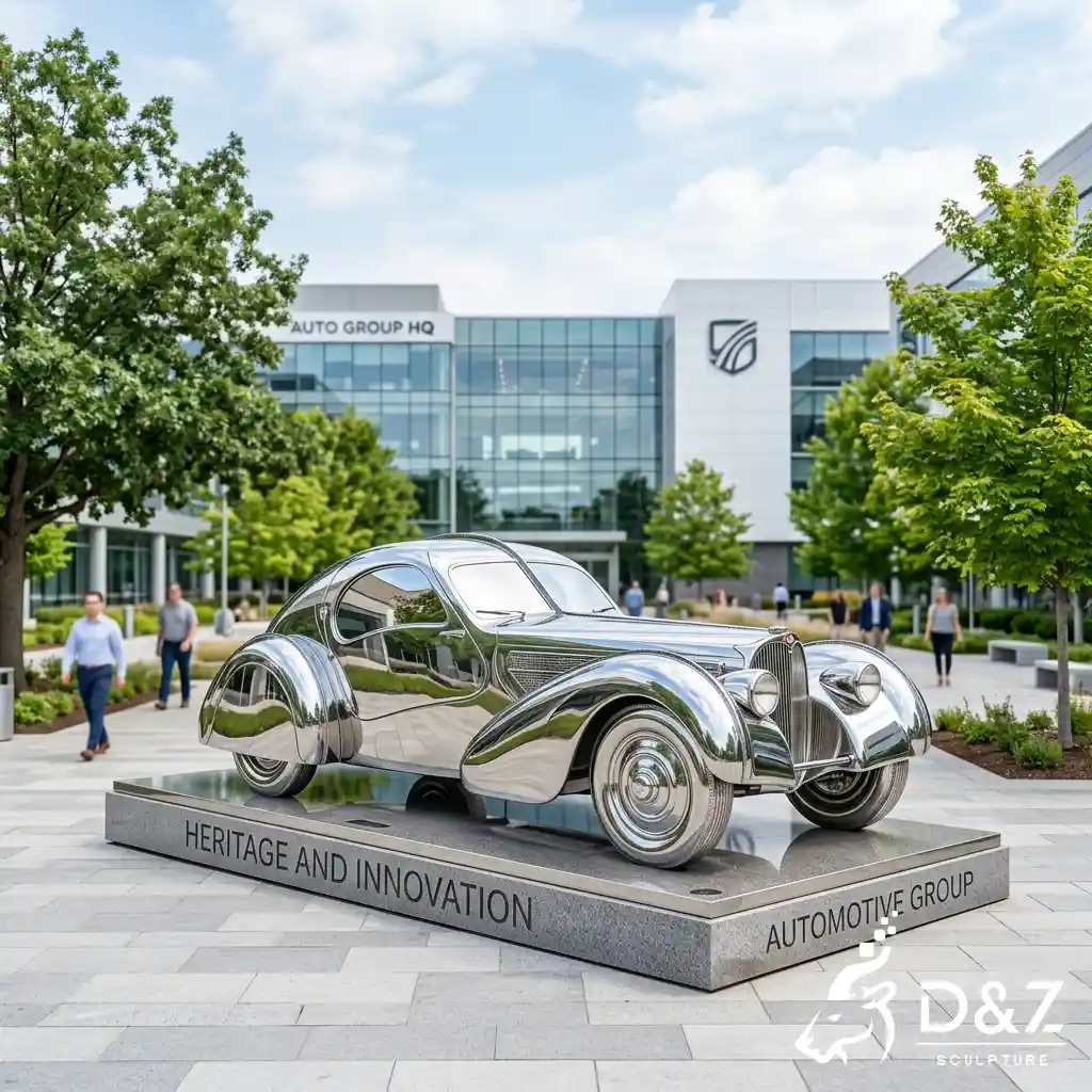 Mirror Metal Vintage Car Sculpture Art Classic Automotive Art DZN666-7 Mirror Metal Vintage Car Sculpture Art Classic Automotive Art DZN666-7