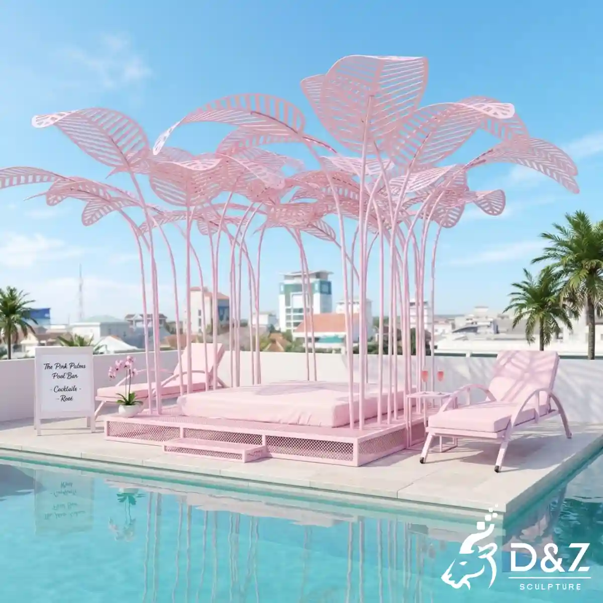 16 Iconic Outdoor Metal Modern Style Gazebo Designs of D&Z-11