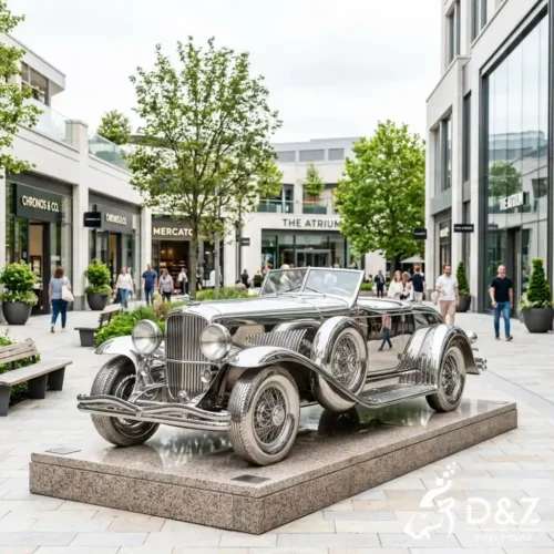 Mirror Metal Vintage Car Sculpture Art Classic Automotive Art DZN666-8