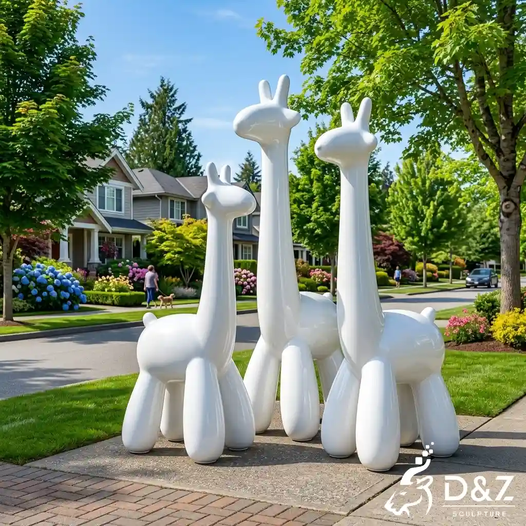 Modern Outdoor Abstract Giraffe Sculpture Garden Decor DZN677-1 Modern Outdoor Abstract Giraffe Sculpture Garden Decor DZN677-1