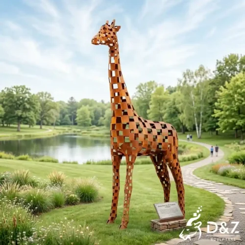Modern Outdoor Abstract Giraffe Sculpture Garden Decor DZN677-4