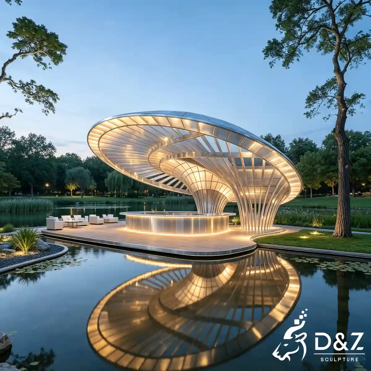 Guidance for 19 Large Metal Frame Gazebo of Different Types-6