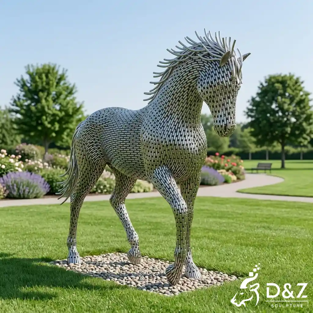 Abstract Horse Sculpture Large Outdoor Metal Decorative Art DZN673-4 Abstract Horse Sculpture Large Outdoor Metal Decorative Art DZN673-4