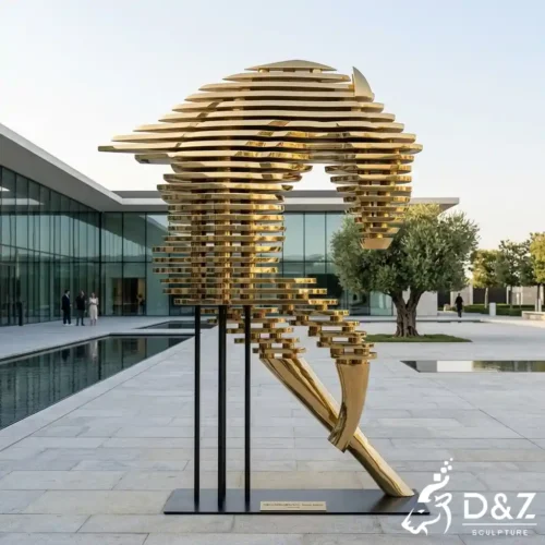 Abstract Horse Sculpture Large Outdoor Metal Decorative Art DZN673-5