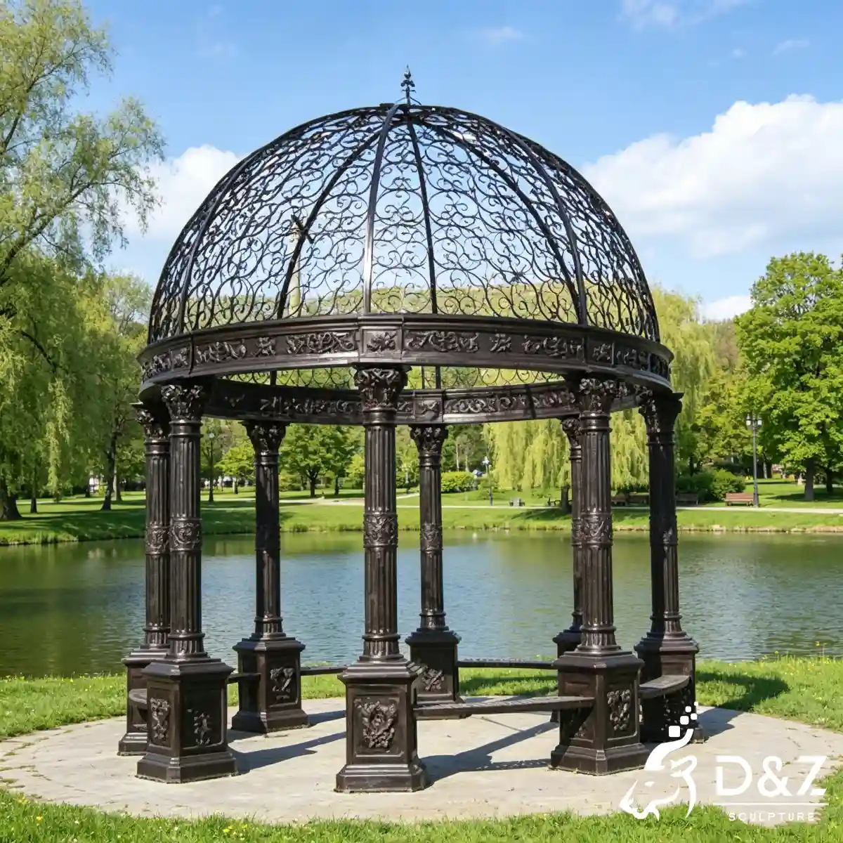 Guidance for 19 Large Metal Frame Gazebo of Different Types-9