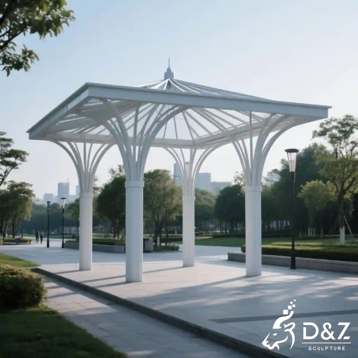 16 Iconic Outdoor Metal Modern Style Gazebo Designs of D&Z-13