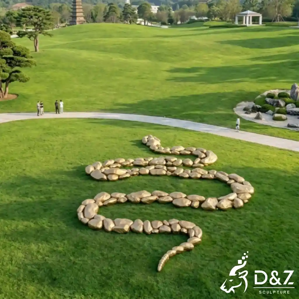Modern Abstract Snake Sculpture Giant Metal Cobra Decor DZN674-6 Modern Abstract Snake Sculpture Giant Metal Cobra Decor DZN674-6