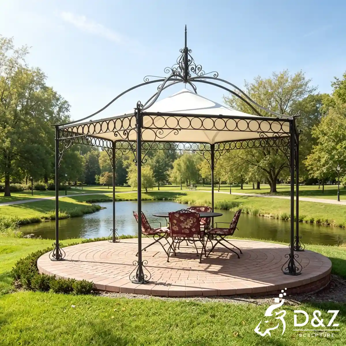 Guidance for 19 Large Metal Frame Gazebo of Different Types-15