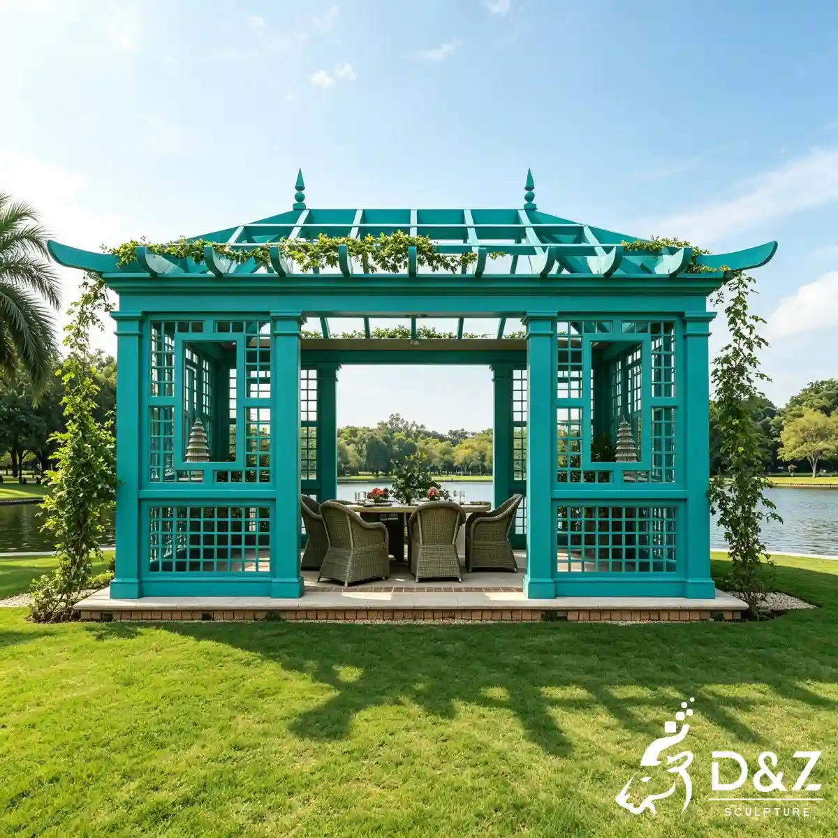 Guidance for 19 Large Metal Frame Gazebo of Different Types-16