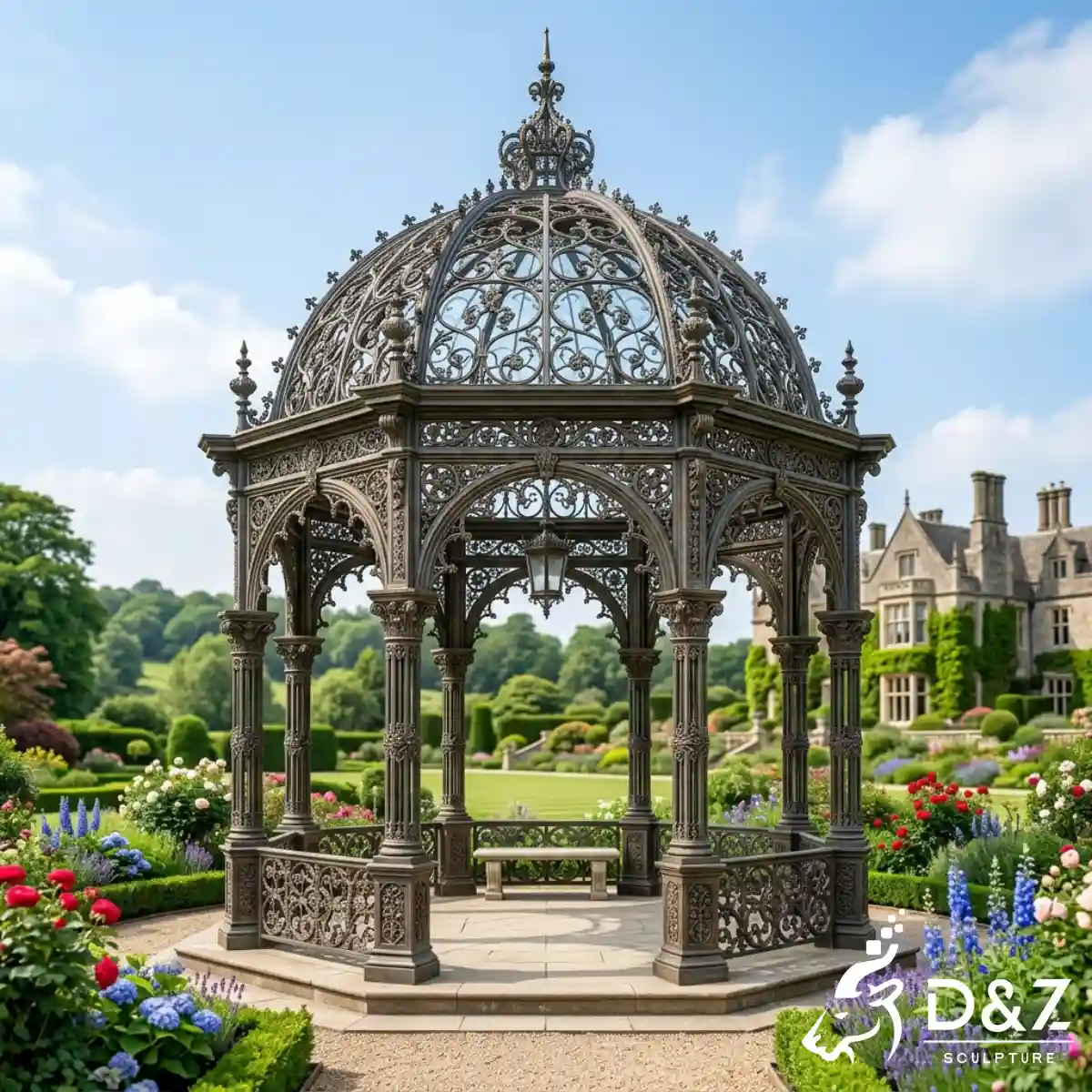 Guidance for 19 Large Metal Frame Gazebo of Different Types-17
