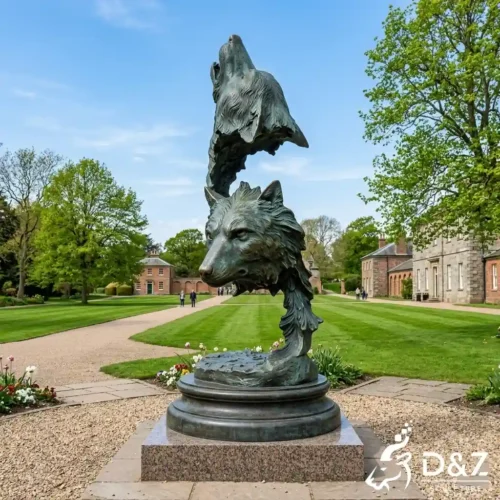 Large Outdoor Metal Abstract Wolf Sculpture for Garden DZN676-2