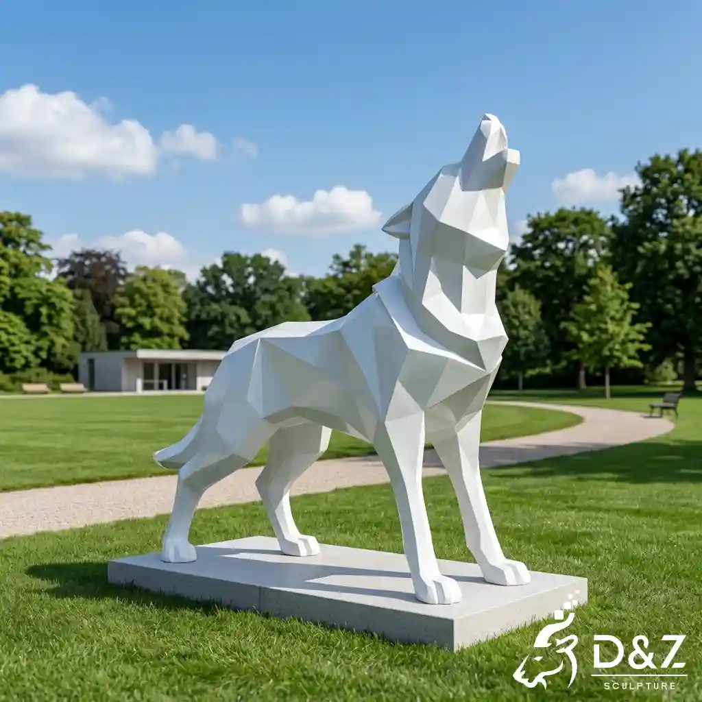 Large Outdoor Metal Abstract Wolf Sculpture for Garden DZN676-3 Large Outdoor Metal Abstract Wolf Sculpture for Garden DZN676-3
