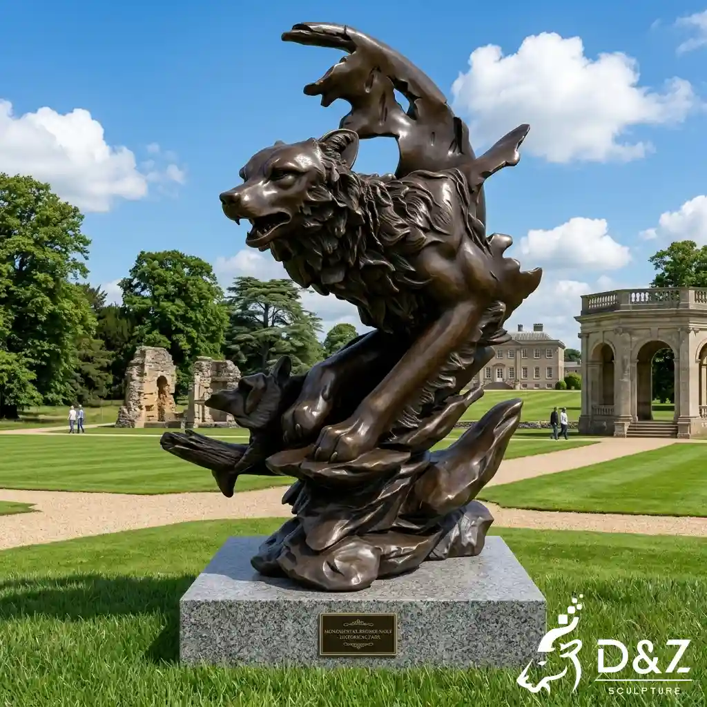 Large Outdoor Metal Abstract Wolf Sculpture for Garden DZN676-5 Large Outdoor Metal Abstract Wolf Sculpture for Garden DZN676-5