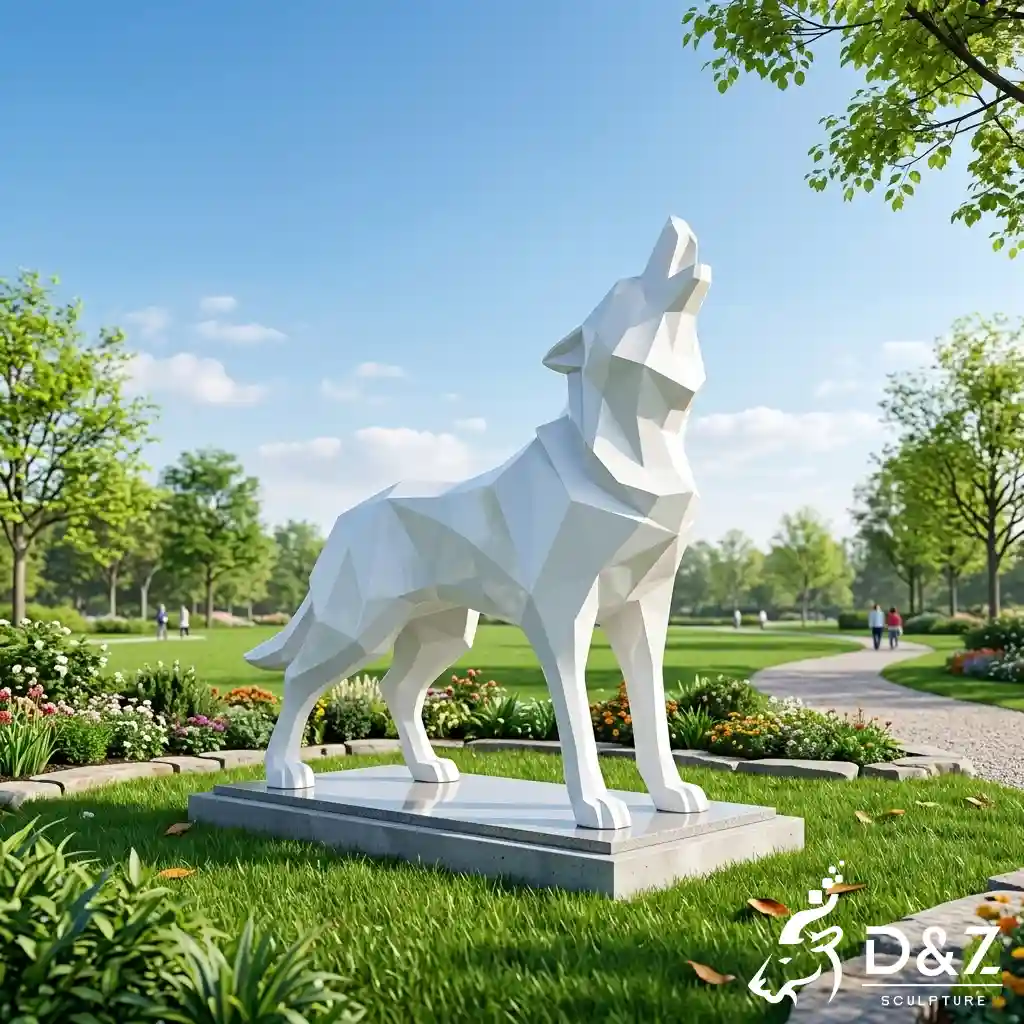Large Outdoor Metal Abstract Wolf Sculpture for Garden DZN676-6 Large Outdoor Metal Abstract Wolf Sculpture for Garden DZN676-6