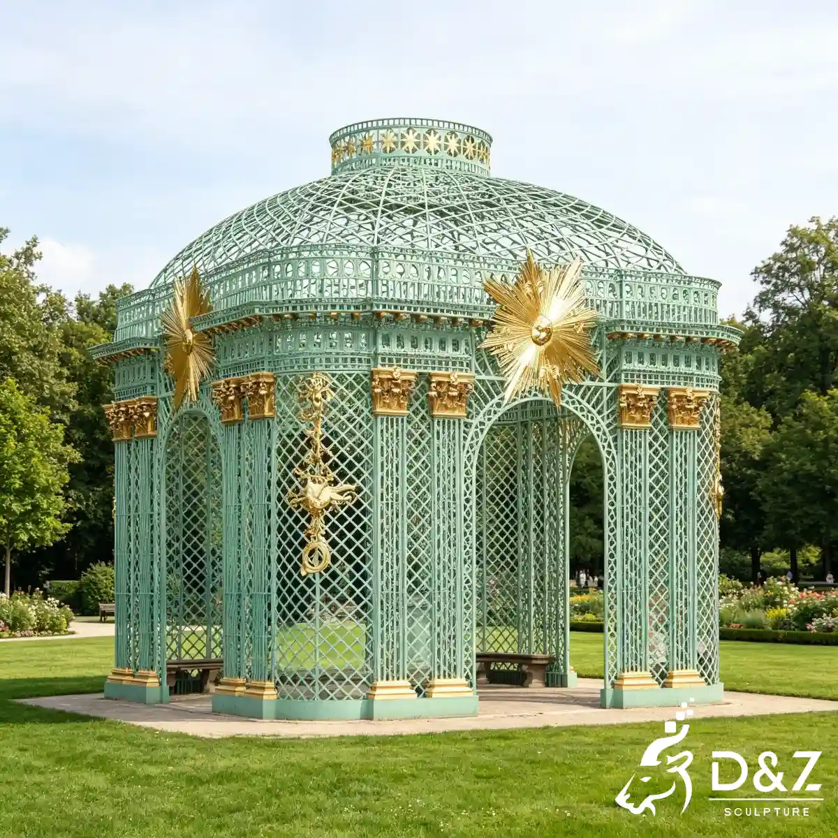 Guidance for 19 Large Metal Frame Gazebo of Different Types-18