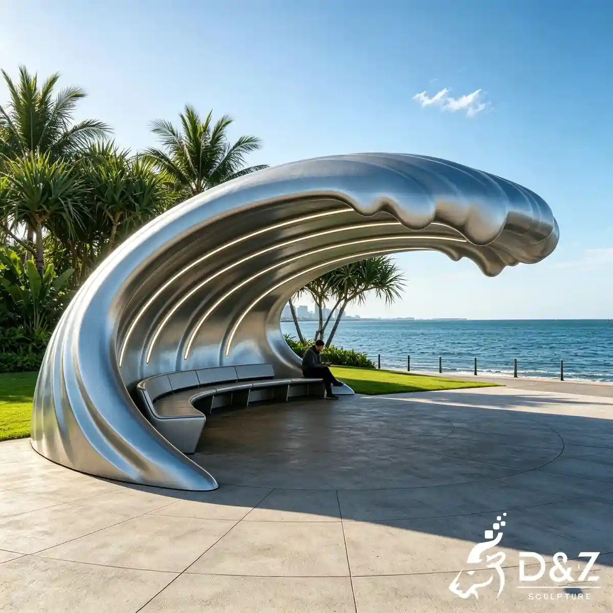16 Iconic Outdoor Metal Modern Style Gazebo Designs of D&Z-15