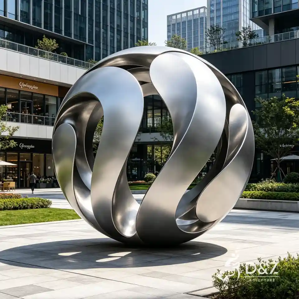 Large Outdoor Stainless Steel Sphere Sculpture City Landmark 1 Large Outdoor Stainless Steel Sphere Sculpture City Landmark 1