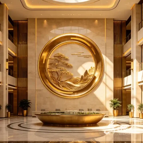 Large Metal Circle Wall Sculpture | Modern Circular Wall Art 1