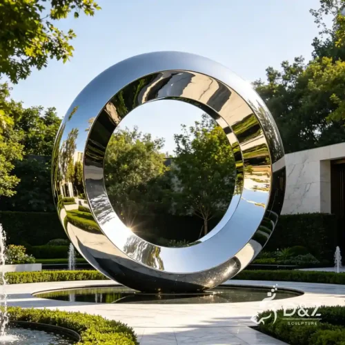 Large metal ring sculpture | Outdoor Circular Landmark Sculpture 1 Large metal ring sculpture | Outdoor Circular Landmark Sculpture 1
