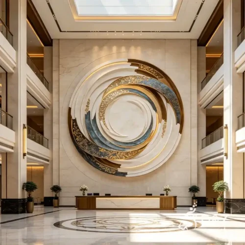 Large Metal Circle Wall Sculpture | Modern Circular Wall Art 2