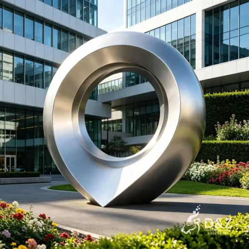 Large Water Drop Circle of Life Sculpture for Landscapes 2