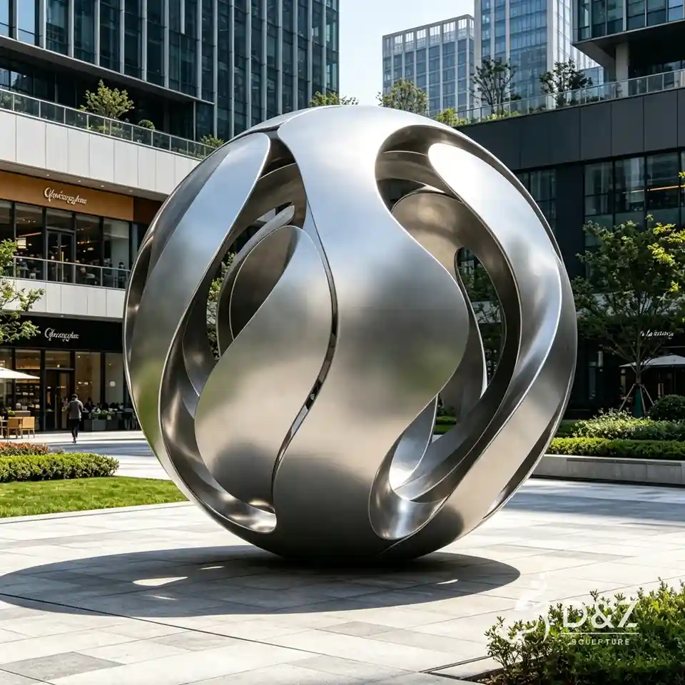 Large Outdoor Stainless Steel Sphere Sculpture City Landmark 4 Large Outdoor Stainless Steel Sphere Sculpture City Landmark 4