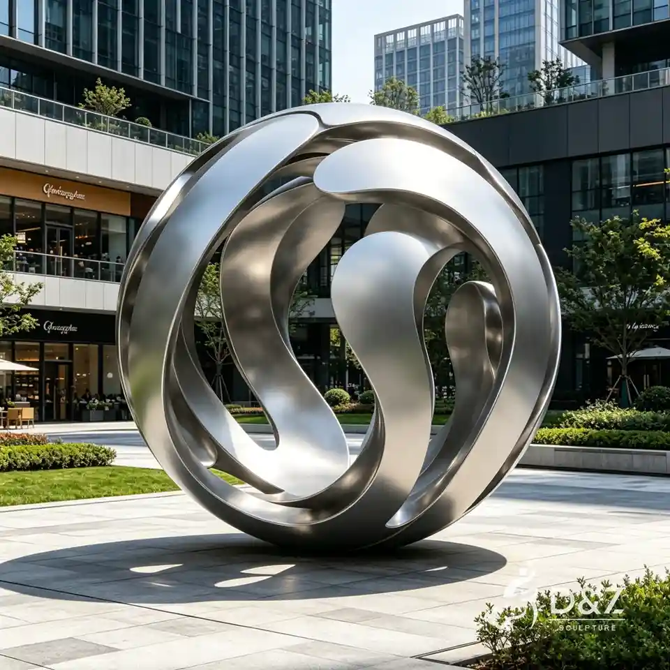 Large Outdoor Stainless Steel Sphere Sculpture City Landmark 5 Large Outdoor Stainless Steel Sphere Sculpture City Landmark 5